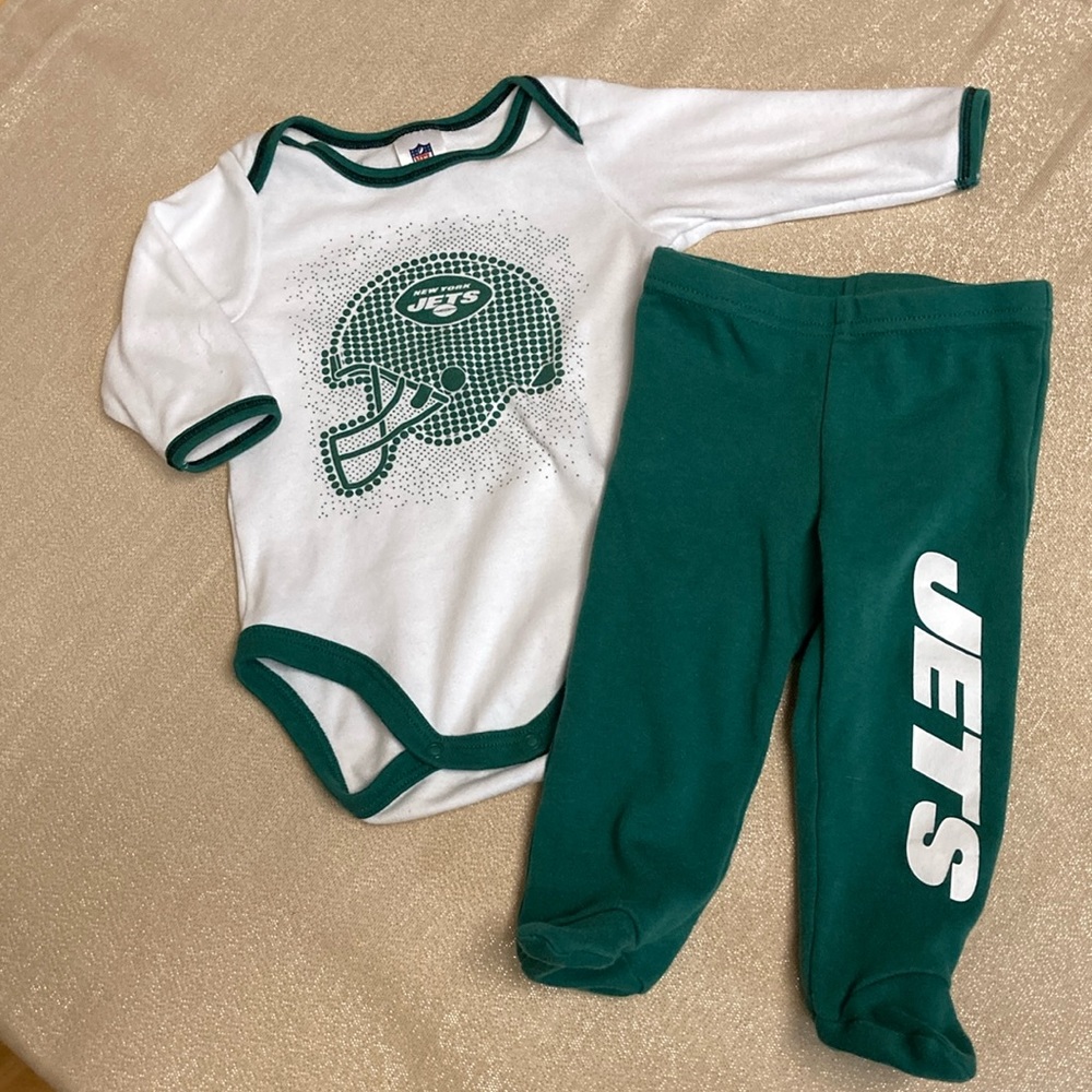 NY Jets NFL  onesie and pants set